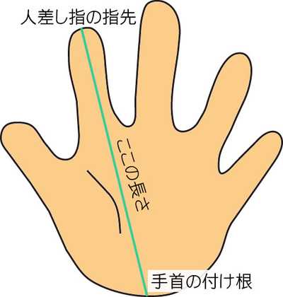 少年用グローブサイズの測り方